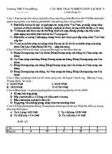 Câu hỏi trắc nghiệm môn Lịch sử 9 (Giai đoạn 3) - Trường THCS Nam Hồng (Có đáp án)